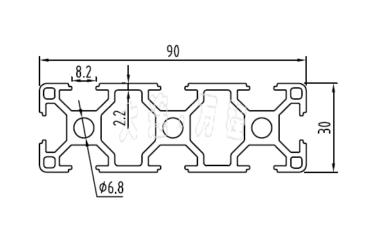 <a href=/oubiaolvxingcai/ target=_blank class=infotextkey>欧标</a>3090<a href=/ target=_blank class=infotextkey><a href=/ target=_blank class=infotextkey>铝</a>型材</a> 壁厚2.2 米重2.6