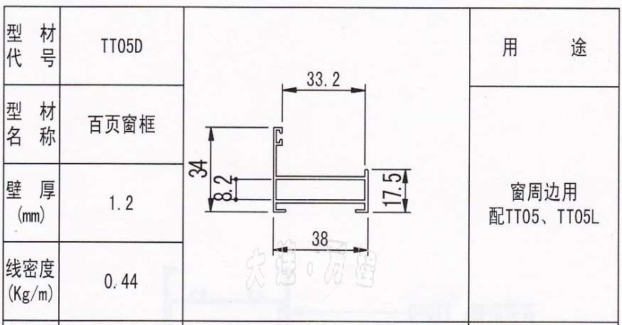 TT05D型号<a href=/zhuangshilvxingcai/baiyechuang/ target=_blank class=infotextkey>百叶窗</a>框<a href=/ target=_blank class=infotextkey><a href=/ target=_blank class=infotextkey>铝</a>型材</a>